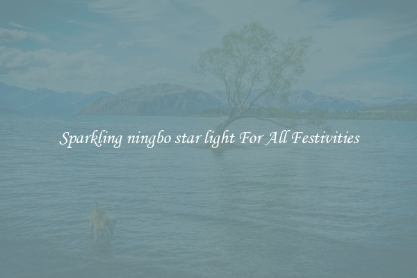 Sparkling ningbo star light For All Festivities