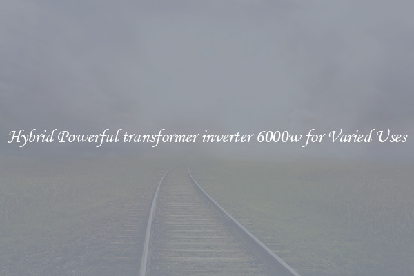 Hybrid Powerful transformer inverter 6000w for Varied Uses