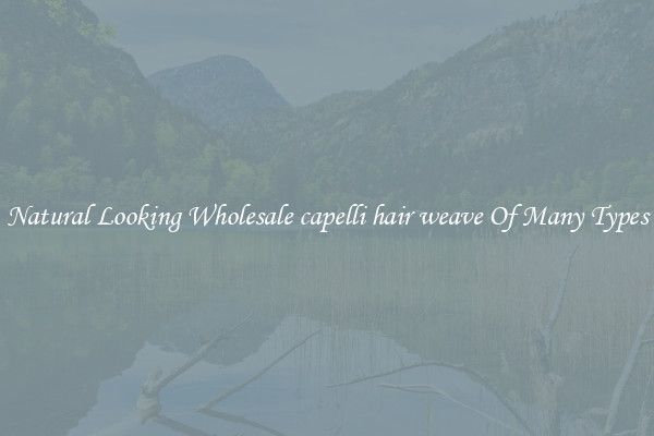 Natural Looking Wholesale capelli hair weave Of Many Types