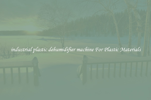 industrial plastic dehumidifier machine For Plastic Materials