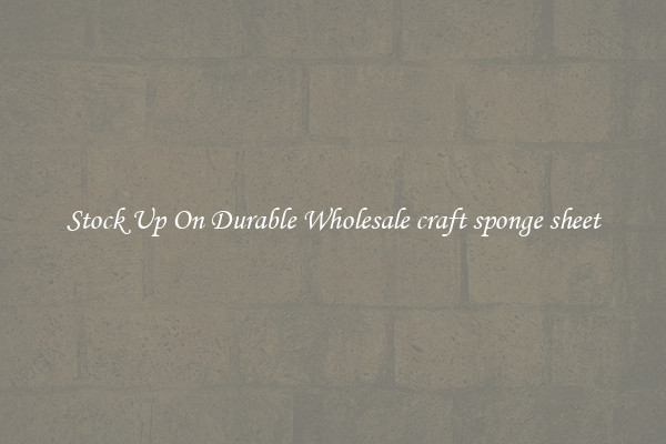 Stock Up On Durable Wholesale craft sponge sheet