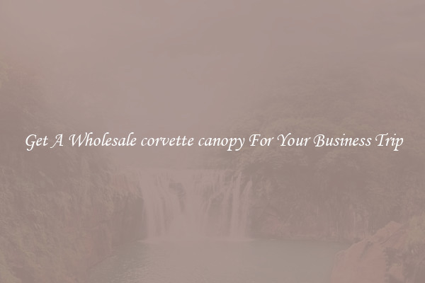 Get A Wholesale corvette canopy For Your Business Trip