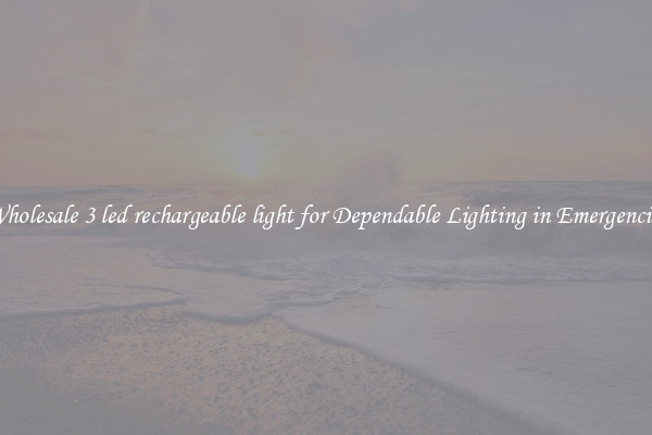 Wholesale 3 led rechargeable light for Dependable Lighting in Emergencies