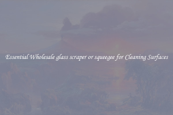 Essential Wholesale glass scraper or squeegee for Cleaning Surfaces