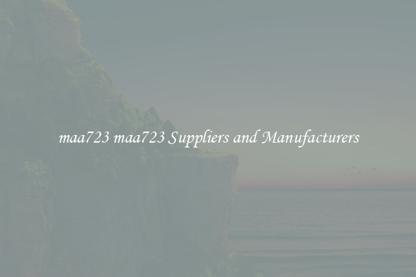 maa723 maa723 Suppliers and Manufacturers