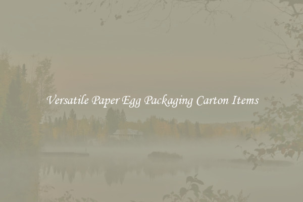 Versatile Paper Egg Packaging Carton Items